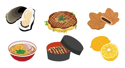 広島名物のイラスト