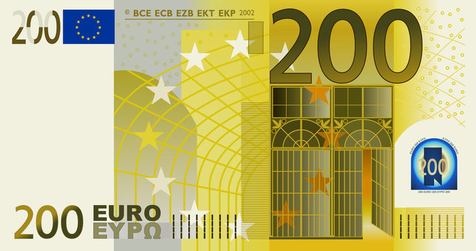 200 Euro vector