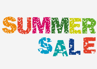 Summer sale Concept. Summer background with tropical flowers. Template Vector. colorful, summer sale