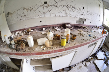 Abandoned chemical laboratory