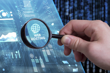 Business, Technology, Internet and network concept. Young businessman working on a virtual screen...