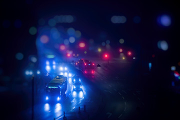 nigh traffic in the city 