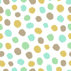 Fototapeta premium Paint color drops. Vector seamless pattern. Grunge texture objects