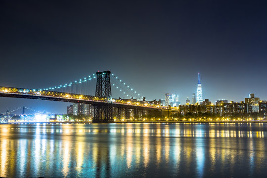 Williamsburg Bridge At Night