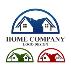Home Logo Template, Abstract Simple Home, Real Estate Vector Logo Template