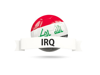 Football with flag of iraq