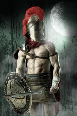 Fototapeta na wymiar Ancient soldier or Gladiator