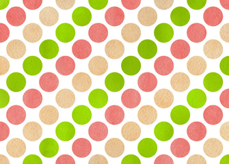 Watercolor polka dot background.