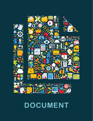 Business icons are grouped in "Documents" form