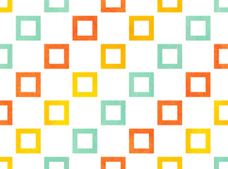 Watercolor square pattern.