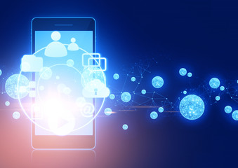 smart phone connect to glow line network