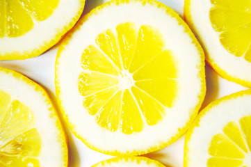 Lemon slices background. Lemon natural texture