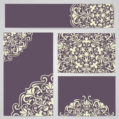 Floral cards and banners template.