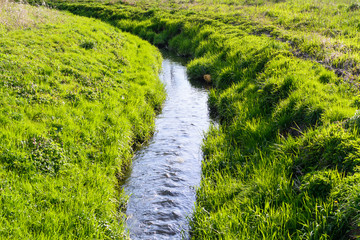mała rzeka wśród bujnych traw © Senatorek
