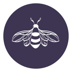 Beautiful icon bumblebee vector illustration. Bee icon vector.