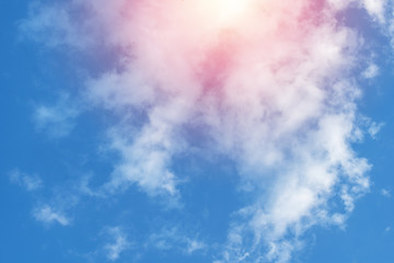 sun and cloud background with a pastel colored

