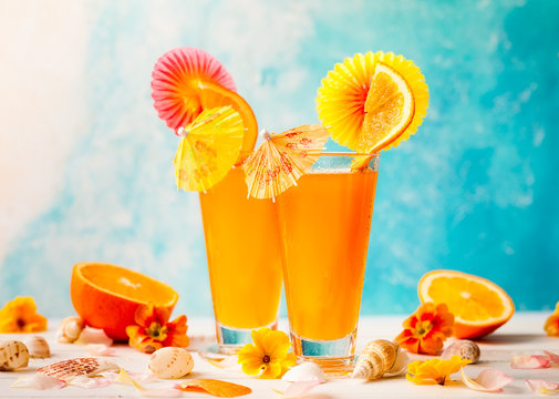 Summer tropical cocktail