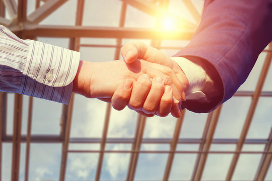 Business handshake concept agreement.