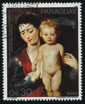 Madonna and Standing Child  by Rubens