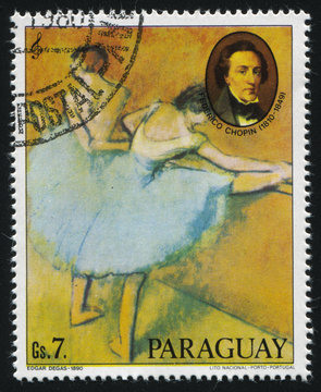 Ballerina and the Portrait of Chopin by Edgar Degas