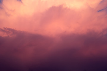 beautiful texture of sunset sky with pink clouds