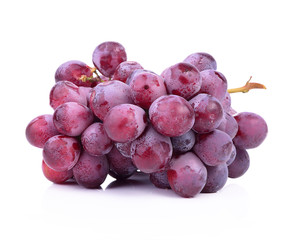 red grape  isolated on white background.