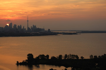 Toronto Skyline At Sunrise