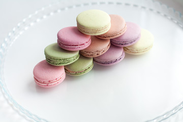 Macaroons built in pyramid