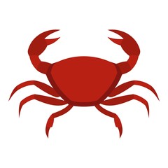 Red crab icon isolated