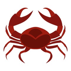 Red sea crab icon isolated
