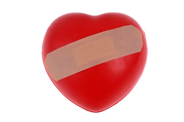 Cœur avec un pansement 