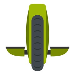 Green monowheel balance vehicle icon isolated © ylivdesign