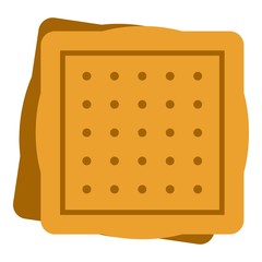 Square cookies icon isolated