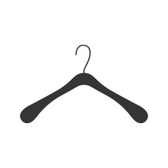 Clothes Hanger icon and sign. Vector Illustration.
