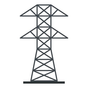 Electric power station icon isolated