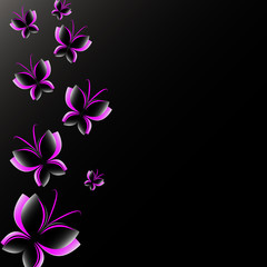 Butterfly frame. Vintage greeting card template for designer. Vector illustration.