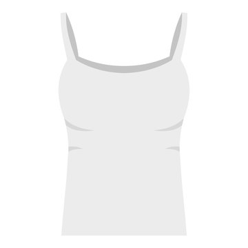 White woman tank top icon isolated