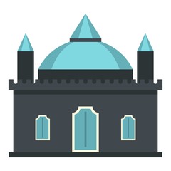 Kingdom palace icon isolated