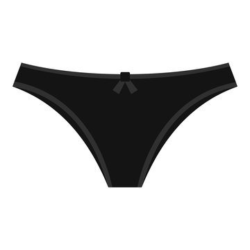 Black woman panties icon isolated