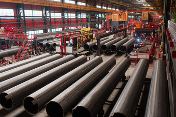 Manufacture of large diameter pipes