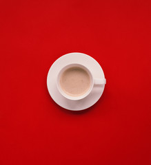 From above shot of cup of coffee