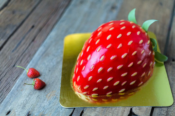 Homemade strawberry jam cake