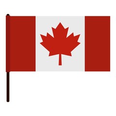 Canadian flag icon isolated