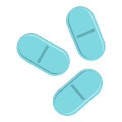 Three pills icon isolated