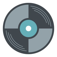 Vinyl disk icon isolated