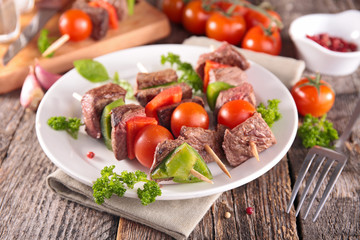 grilled beef skewer