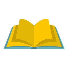 Open book with yellow pages icon isolated