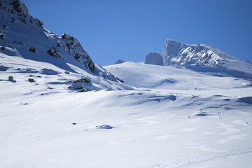 Mountain snow. Sierra Nevada, Granada.