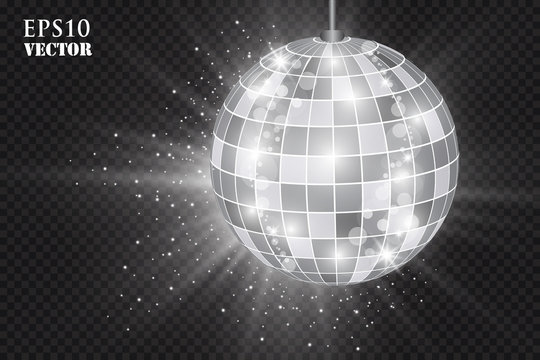 abstract background silver disco ball