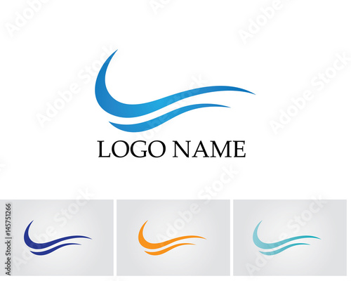 "Waves water logo" Stock image and royalty-free vector files on Fotolia.com - Pic 145751266